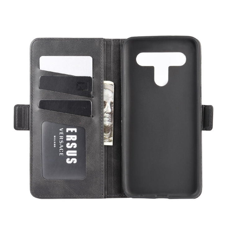 For LG K61 Dual-side Magnetic Buckle Horizontal Flip Leather Case with Holder & Card Slots & Wallet