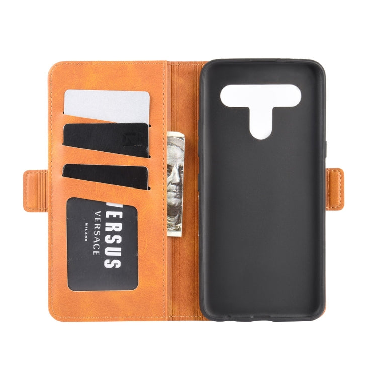 For LG K61 Dual-side Magnetic Buckle Horizontal Flip Leather Case with Holder & Card Slots & Wallet