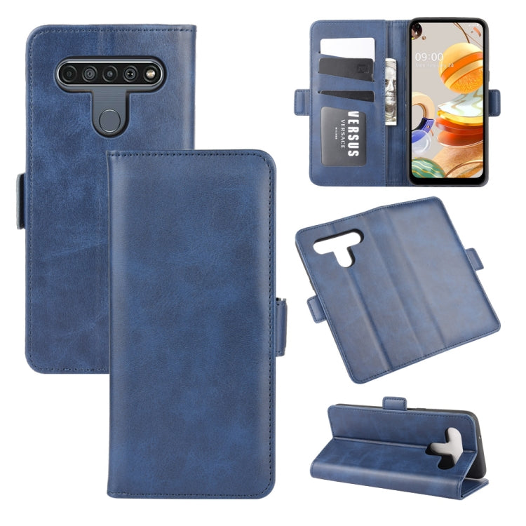 For LG K61 Dual-side Magnetic Buckle Horizontal Flip Leather Case with Holder & Card Slots & Wallet