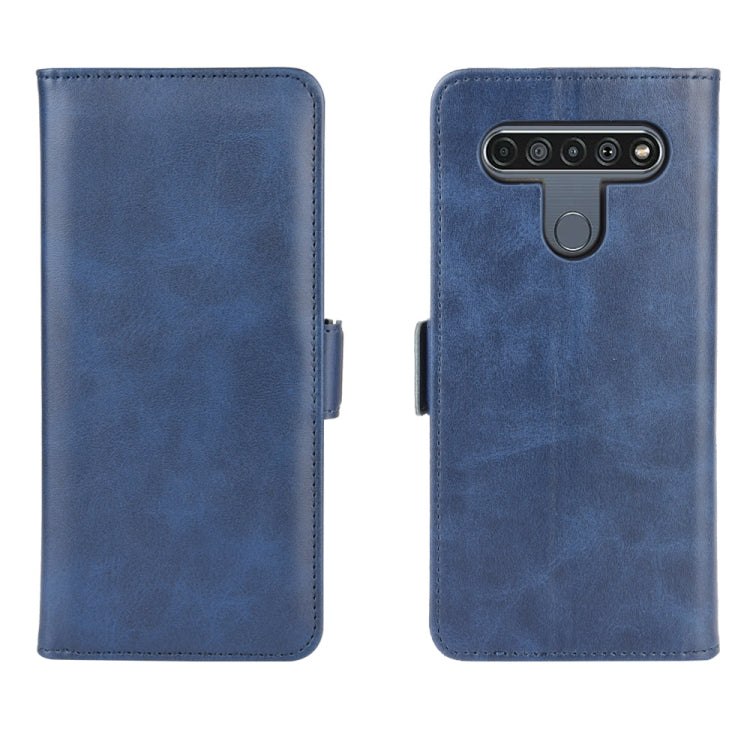 For LG K61 Dual-side Magnetic Buckle Horizontal Flip Leather Case with Holder & Card Slots & Wallet