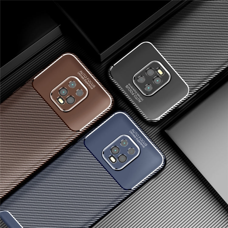 For Xiaomi Redmi 10X Pro 5G Carbon Fiber Texture Shockproof TPU Case