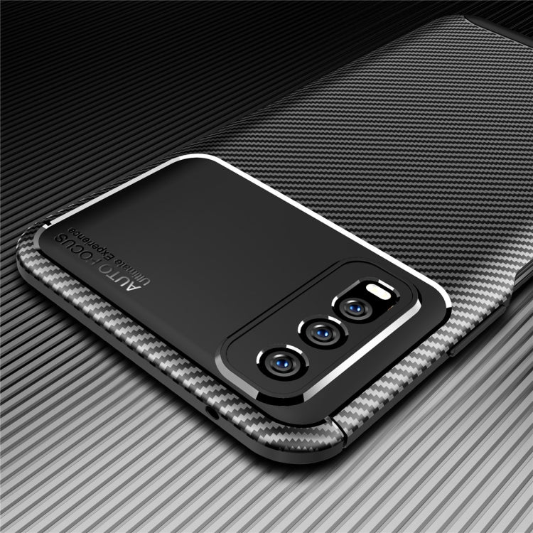 For vivo Y70s Carbon Fiber Texture Shockproof TPU Case