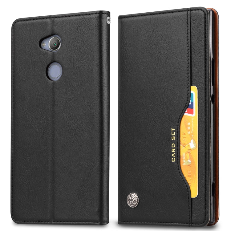 Knead Skin Texture Horizontal Flip Leather Case for Sony Xperia XA2, with Photo Frame & Holder & Card Slots & Wallet