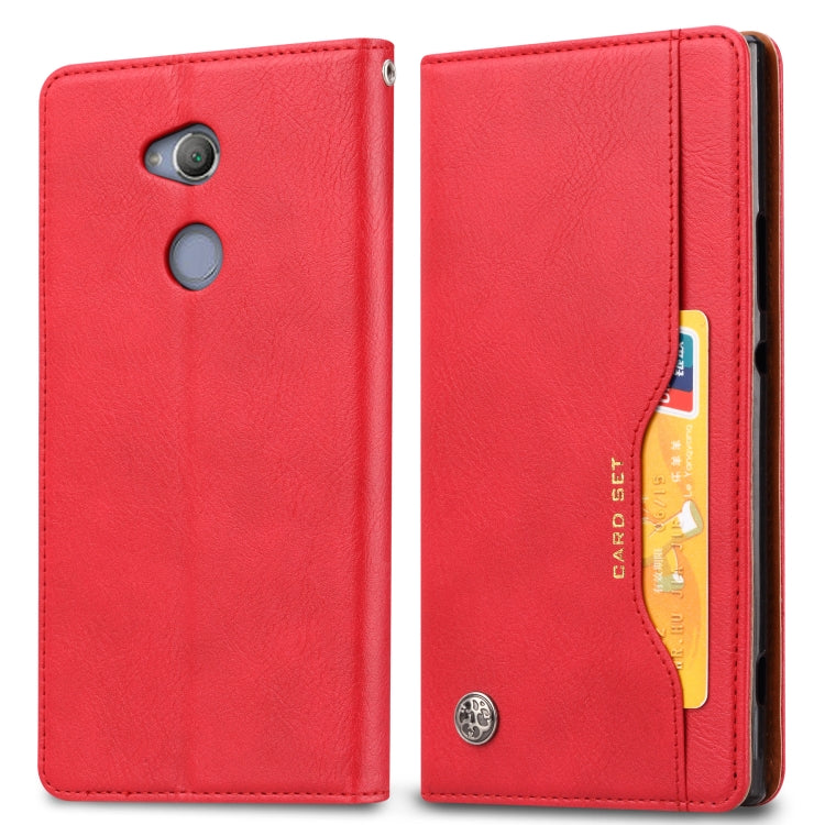 Knead Skin Texture Horizontal Flip Leather Case for Sony Xperia XA2, with Photo Frame & Holder & Card Slots & Wallet