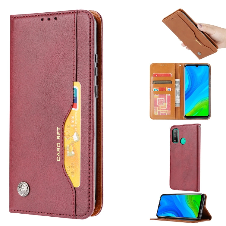 For Huawei P Smart 2020 Knead Skin Texture Horizontal Flip Leather Case with Photo Frame & Holder & Card Slots & Wallet