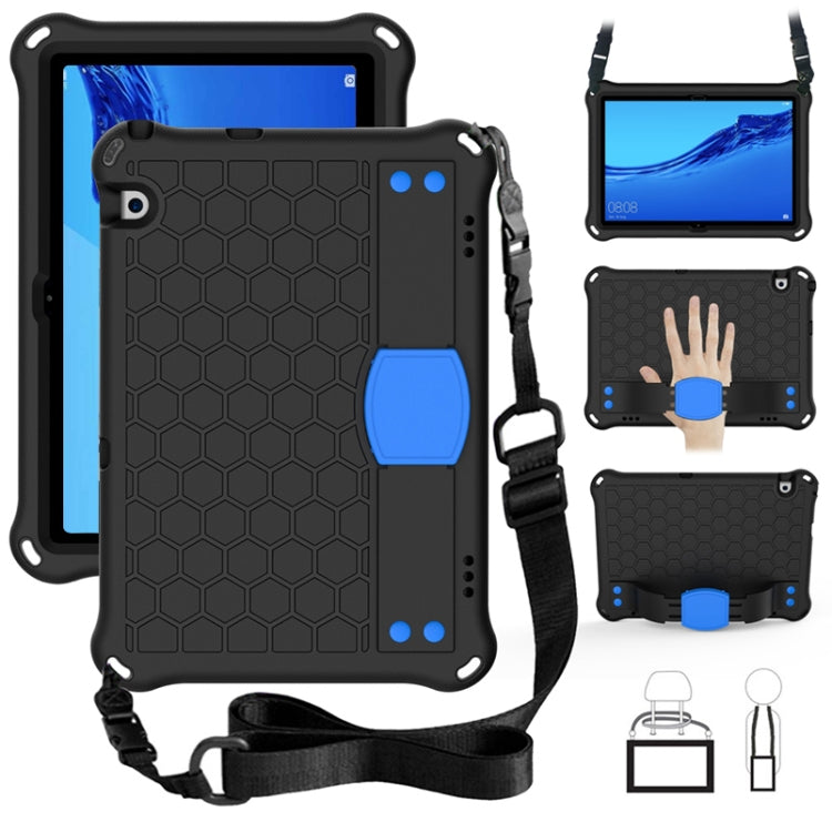 For Huawei MediaPad T5 10.1 Honeycomb Design EVA + PC Material Four Corner Anti Falling Flat Protective Shell With Strap