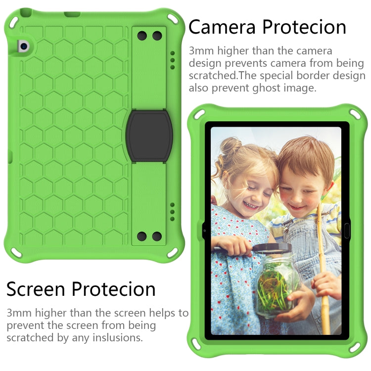 For Huawei MediaPad T5 10.1 Honeycomb Design EVA + PC Material Four Corner Anti Falling Flat Protective Shell With Strap