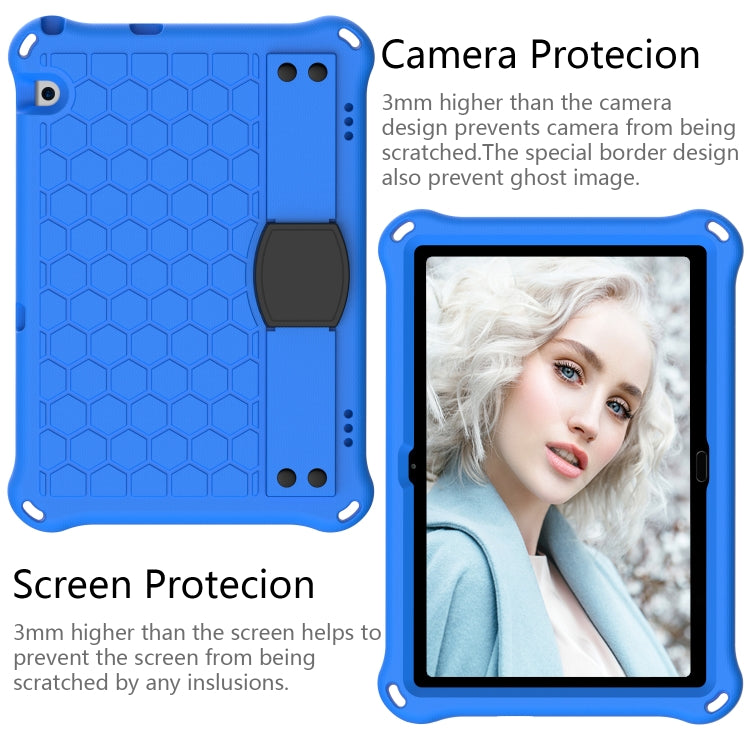 For Huawei MediaPad T5 10.1 Honeycomb Design EVA + PC Material Four Corner Anti Falling Flat Protective Shell With Strap