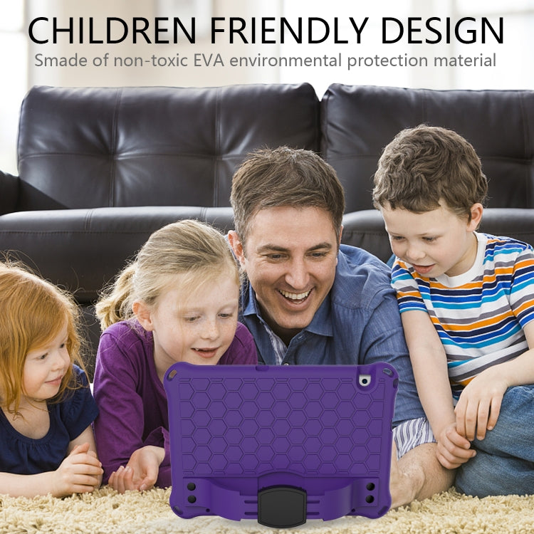 For Huawei MediaPad T5 10.1 Honeycomb Design EVA + PC Material Four Corner Anti Falling Flat Protective Shell With Strap