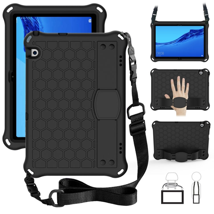 For Huawei Media M5 Lite 8.4/M6 8.4 Honeycomb Design EVA + PC Material Four Corner Anti Falling Flat Protective Shell With Strap