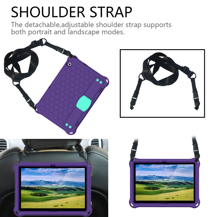 For Huawei Media M5 Lite 8.4/M6 8.4 Honeycomb Design EVA + PC Material Four Corner Anti Falling Flat Protective Shell With Strap