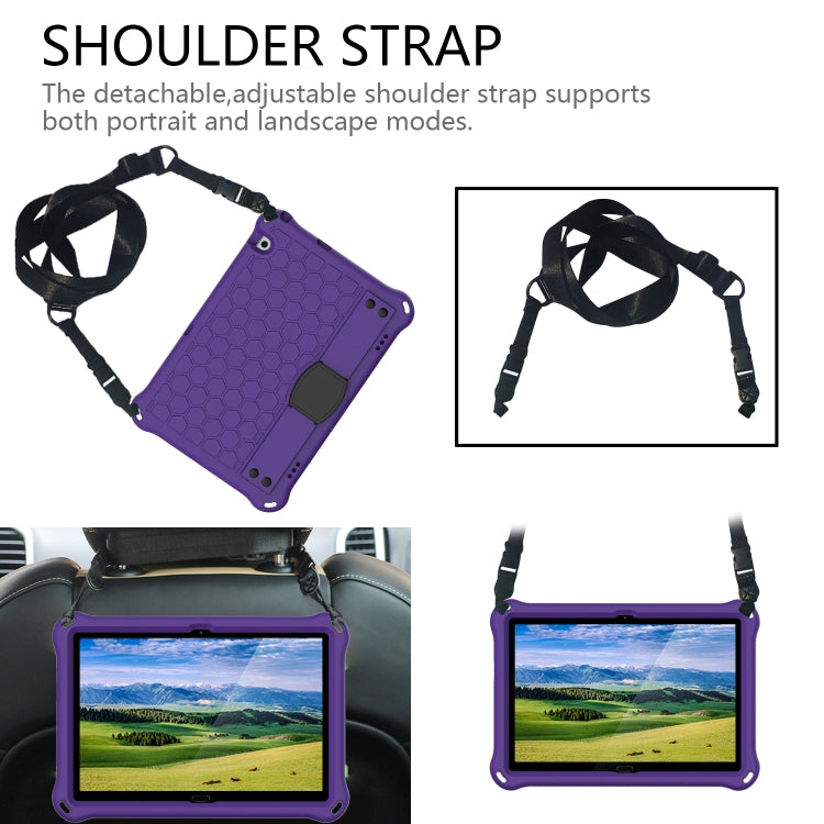 For Huawei Media M5 Lite 8.4/M6 8.4 Honeycomb Design EVA + PC Material Four Corner Anti Falling Flat Protective Shell With Strap