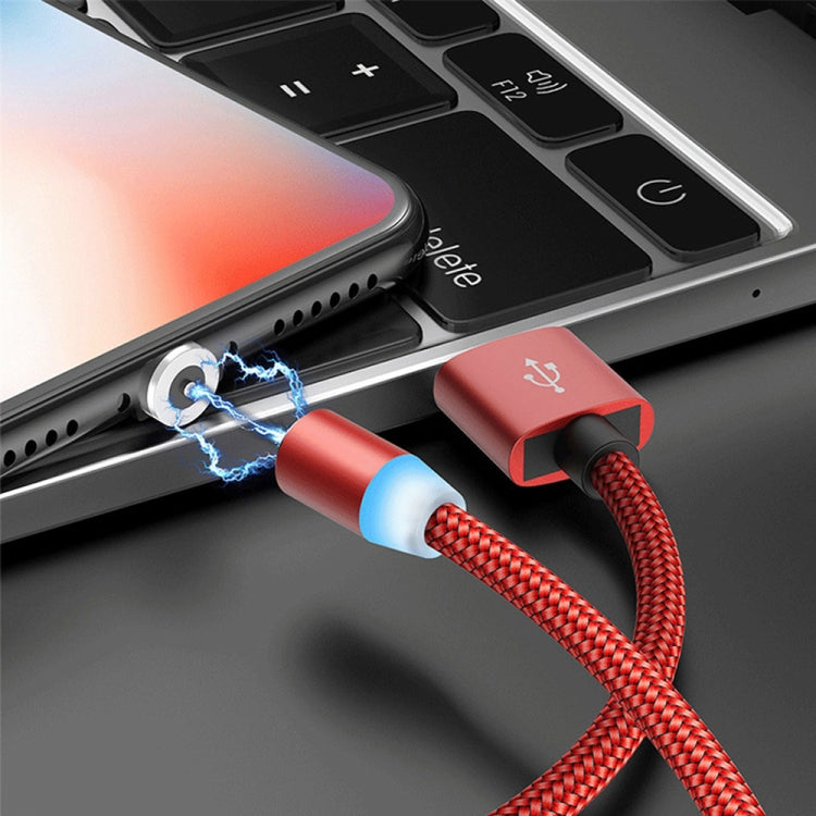 USB to Micro USB Magnetic Metal Connector Nylon Two-color Braided Magnetic Data Cable, Cable Length: 2m