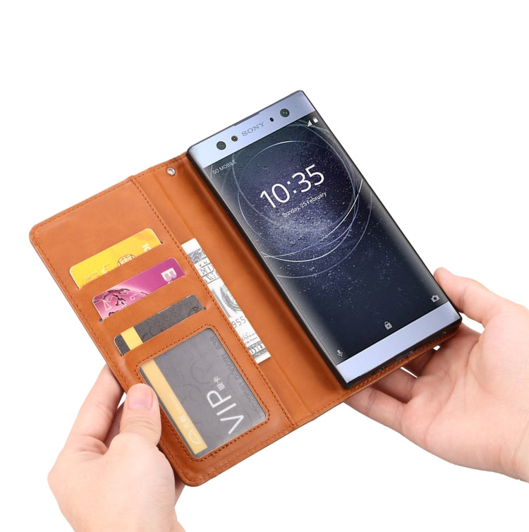 Knead Skin Texture Horizontal Flip Leather Case for Sony Xperia XA2 Ultra, with Photo Frame & Holder & Card Slots & Wallet