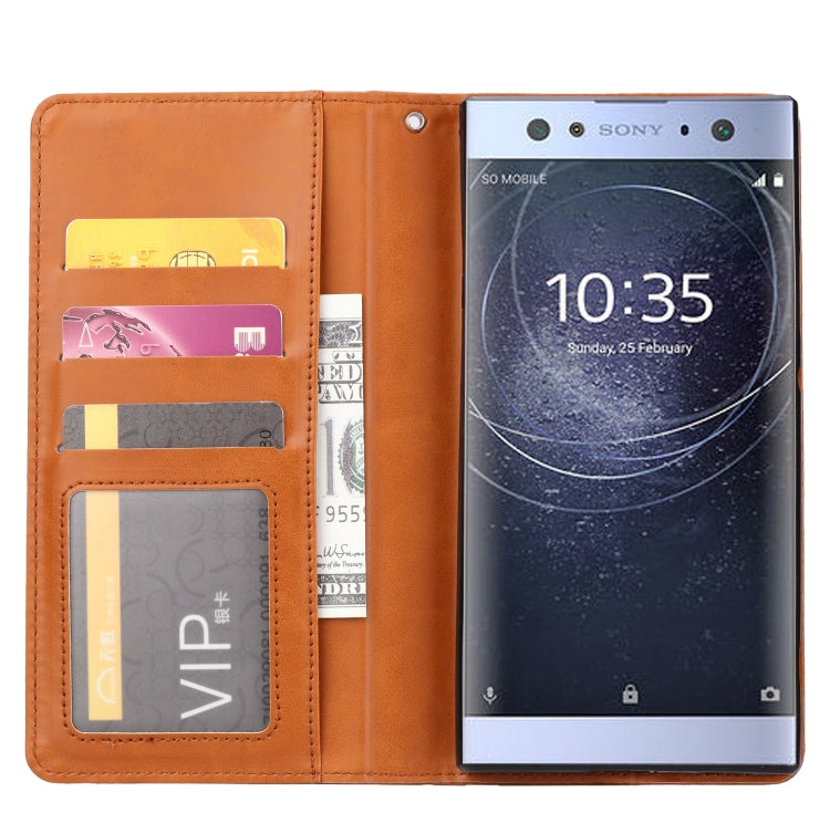 Knead Skin Texture Horizontal Flip Leather Case for Sony Xperia XA2 Ultra, with Photo Frame & Holder & Card Slots & Wallet