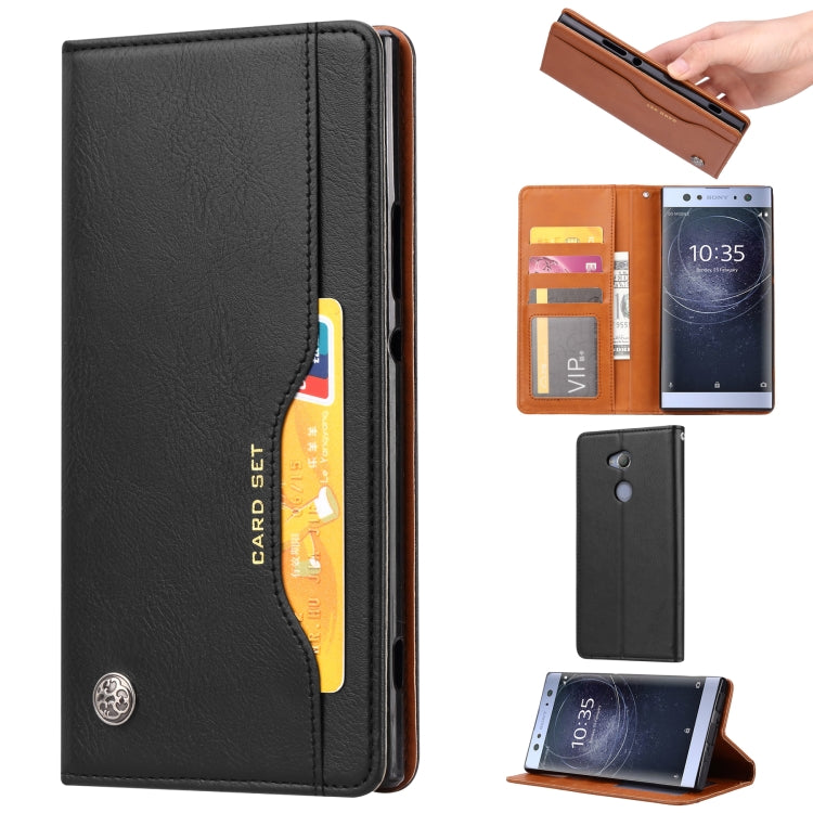 Knead Skin Texture Horizontal Flip Leather Case for Sony Xperia XA2 Ultra, with Photo Frame & Holder & Card Slots & Wallet