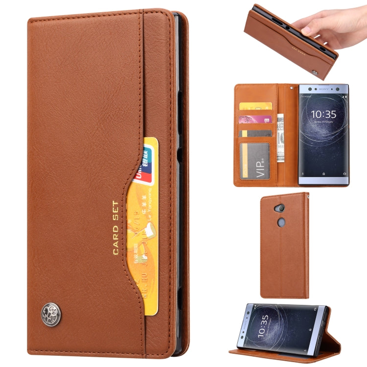 Knead Skin Texture Horizontal Flip Leather Case for Sony Xperia XA2 Ultra, with Photo Frame & Holder & Card Slots & Wallet