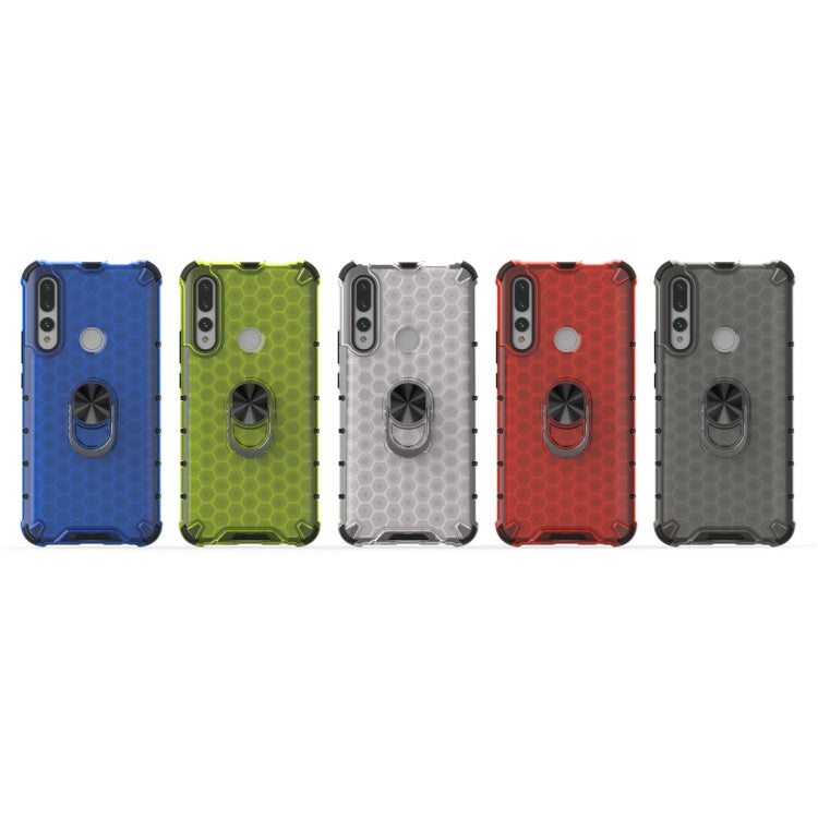 For Huawei P30 Lite Shockproof Honeycomb PC + TPU Ring Holder Protection Case