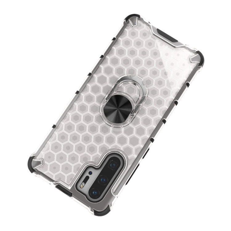 For Huawei P30 Pro Shockproof Honeycomb PC + TPU Ring Holder Protection Case