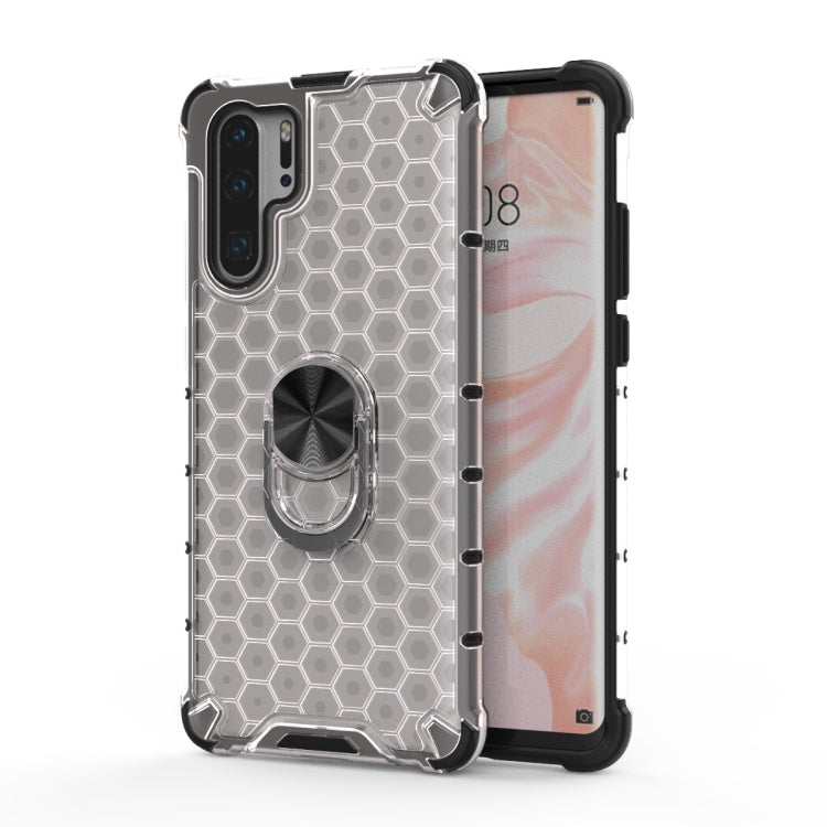 For Huawei P30 Pro Shockproof Honeycomb PC + TPU Ring Holder Protection Case