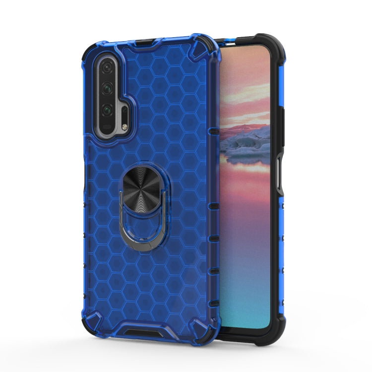 For Huawei Honor 20 Pro Shockproof Honeycomb PC + TPU Ring Holder Protection Case