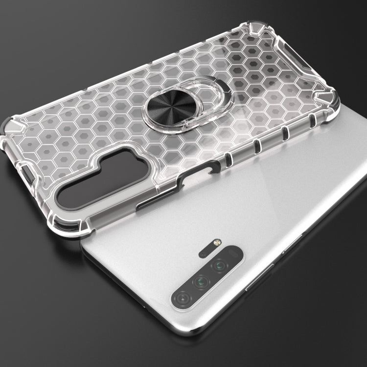 For Huawei Honor 20 Pro Shockproof Honeycomb PC + TPU Ring Holder Protection Case