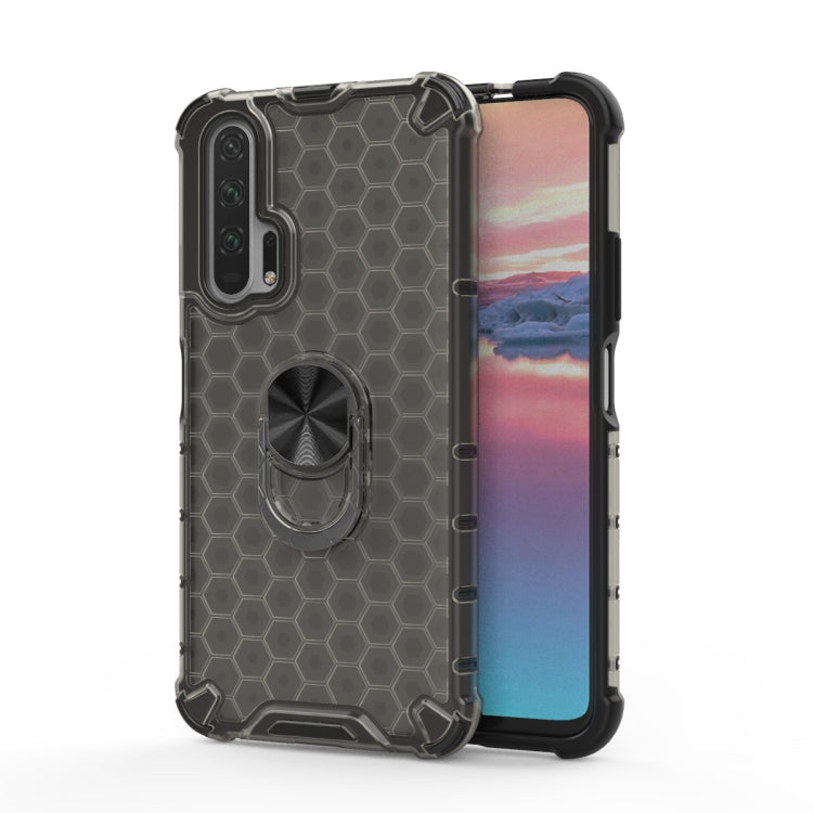 For Huawei Honor 20 Pro Shockproof Honeycomb PC + TPU Ring Holder Protection Case