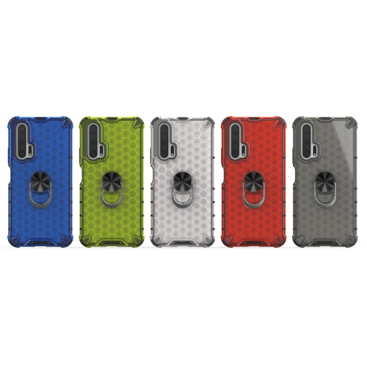 For Huawei Honor 20 Pro Shockproof Honeycomb PC + TPU Ring Holder Protection Case