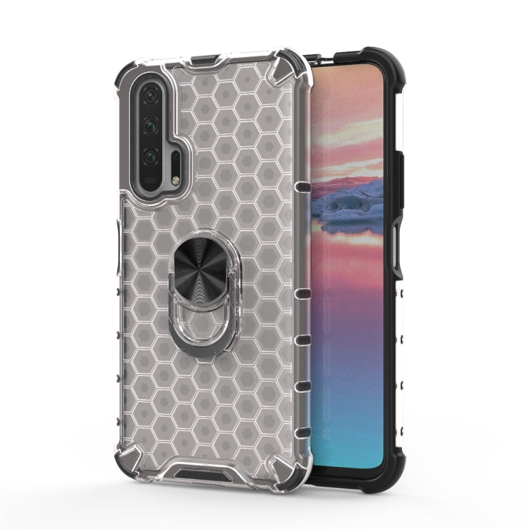 For Huawei Honor 20 Pro Shockproof Honeycomb PC + TPU Ring Holder Protection Case
