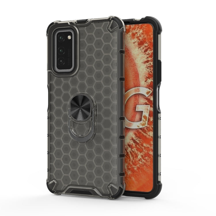 For Huawei Honor V30 / V30 Pro Shockproof Honeycomb PC + TPU Ring Holder Protection Case