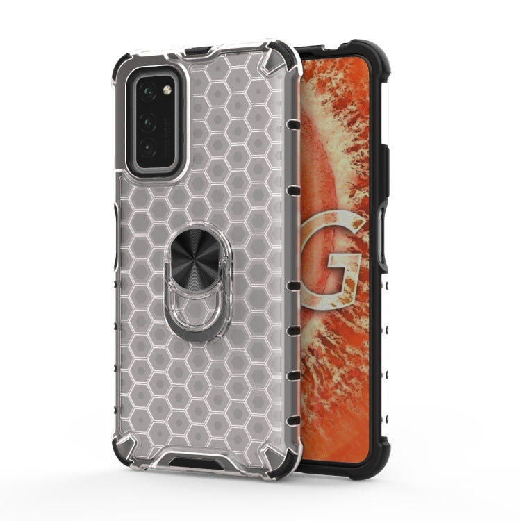 For Huawei Honor V30 / V30 Pro Shockproof Honeycomb PC + TPU Ring Holder Protection Case