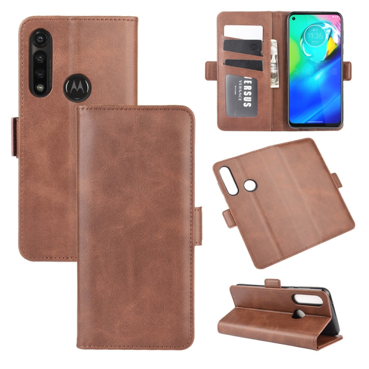 For Motorola Moto G Power Dual-side Magnetic Buckle Horizontal Flip Leather Case with Holder & Card Slots & Wallet