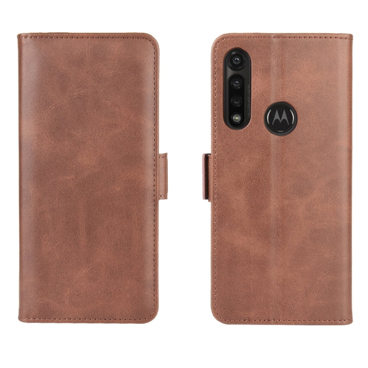For Motorola Moto G Power Dual-side Magnetic Buckle Horizontal Flip Leather Case with Holder & Card Slots & Wallet