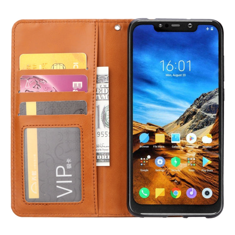Knead Skin Texture Horizontal Flip Leather Case for Xiaomi Pocophone F1, with Photo Frame & Holder & Card Slots & Wallet