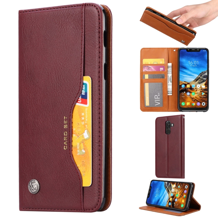 Knead Skin Texture Horizontal Flip Leather Case for Xiaomi Pocophone F1, with Photo Frame & Holder & Card Slots & Wallet