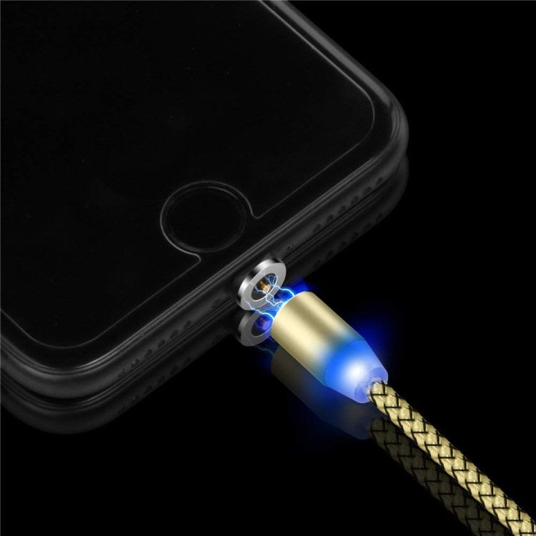 2 in 1 USB to Micro USB + Type-C / USB-C Magnetic Metal Joint Nylon Braided Charging Cable, Length: 2m