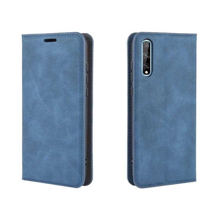 For Huawei Y8p/Enjoy 10s Retro-skin Business Magnetic Suction Leather Case with Holder & Card Slots & Wallet