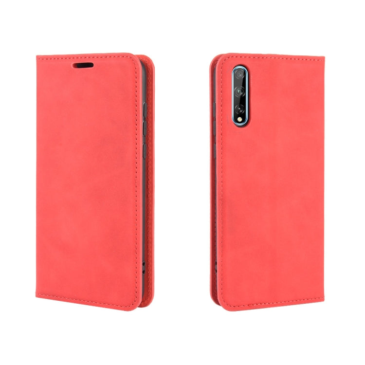 For Huawei Y8p/Enjoy 10s Retro-skin Business Magnetic Suction Leather Case with Holder & Card Slots & Wallet