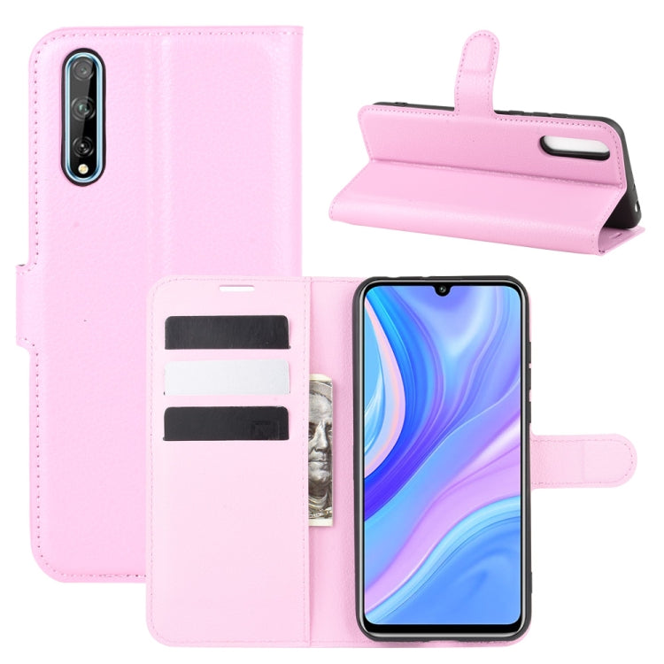For Huawei Y8p/Enjoy 10s Litchi Texture Horizontal Flip Protective Case with Holder & Card Slots & Wallet