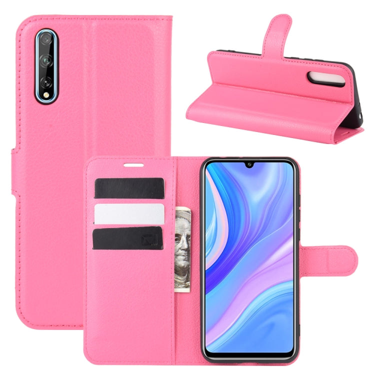 For Huawei Y8p/Enjoy 10s Litchi Texture Horizontal Flip Protective Case with Holder & Card Slots & Wallet