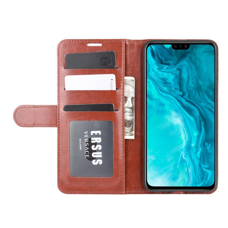 For Huawei Honor 9X Lite R64 Texture Single Horizontal Flip Protective Case with Holder & Card Slots & Wallet& Photo Frame