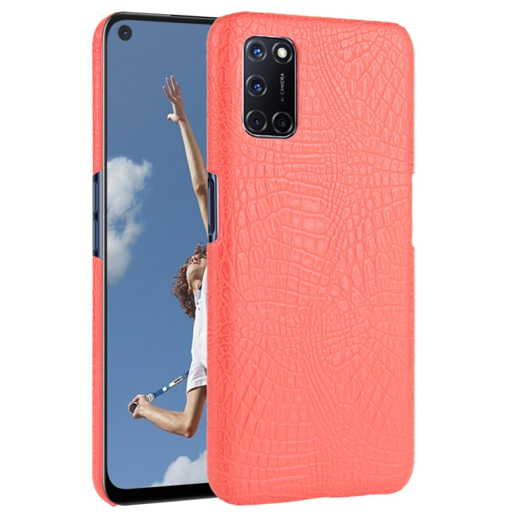 For Oppo A92/A52/A72 Shockproof Crocodile Texture PC + PU Case