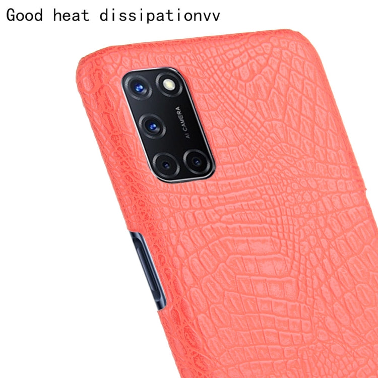 For Oppo A92/A52/A72 Shockproof Crocodile Texture PC + PU Case
