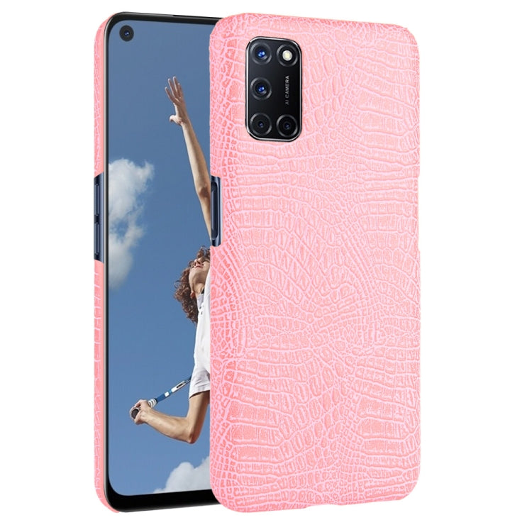 For Oppo A92/A52/A72 Shockproof Crocodile Texture PC + PU Case