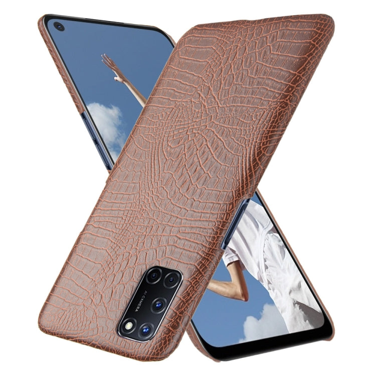 For Oppo A92/A52/A72 Shockproof Crocodile Texture PC + PU Case