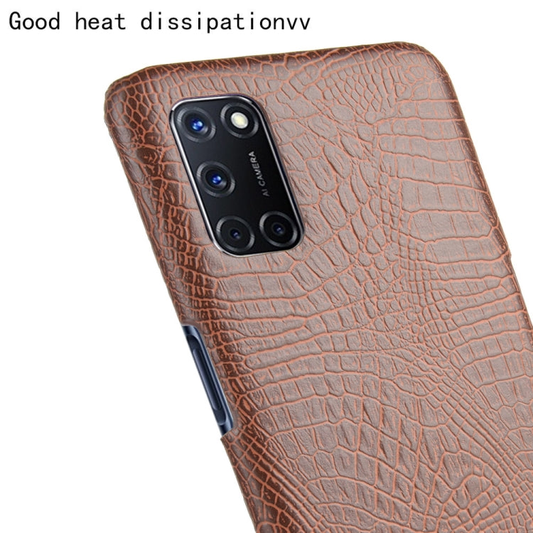 For Oppo A92/A52/A72 Shockproof Crocodile Texture PC + PU Case