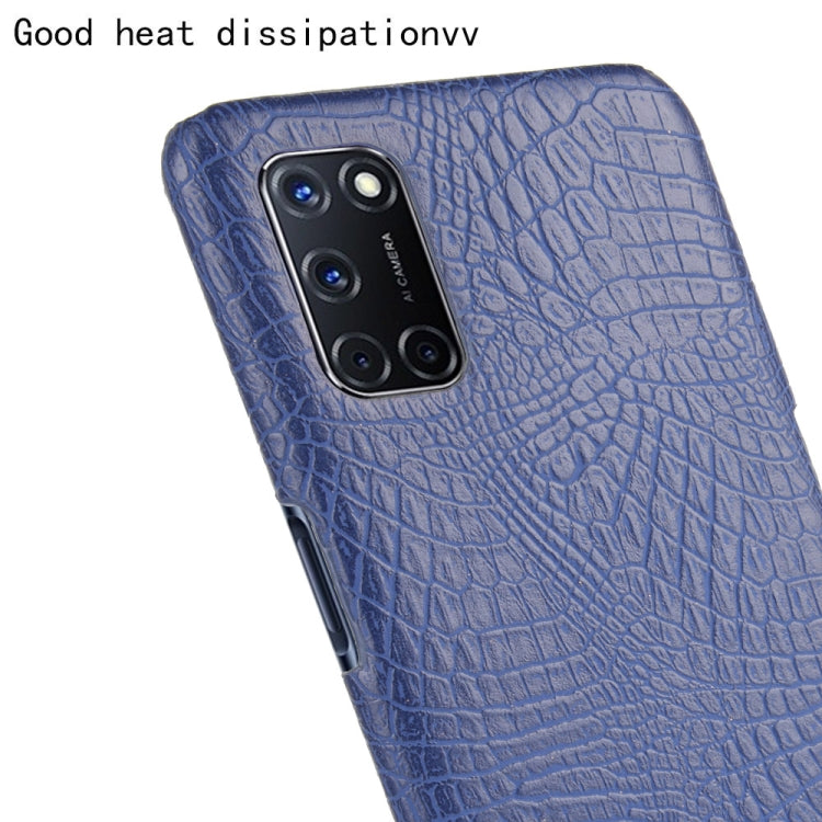 For Oppo A92/A52/A72 Shockproof Crocodile Texture PC + PU Case