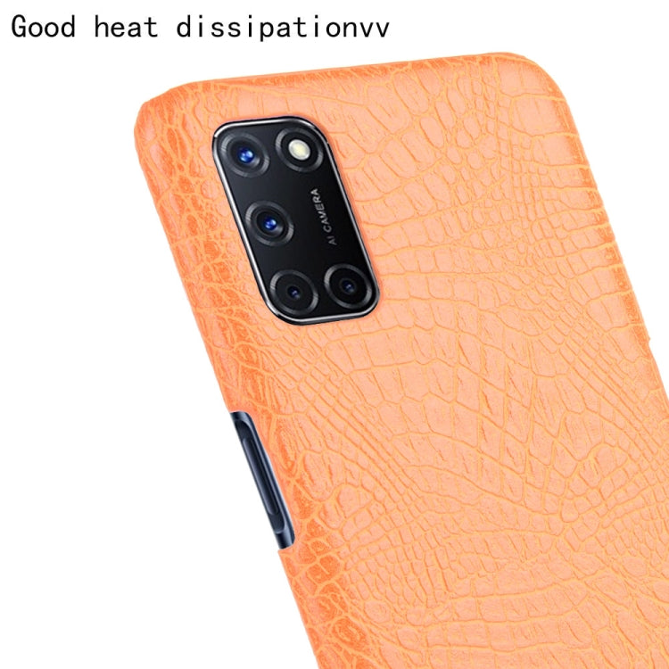 For Oppo A92/A52/A72 Shockproof Crocodile Texture PC + PU Case