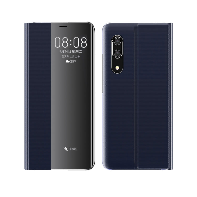 For Huawei P30 Side Window Display Comes With Hibernation/Bracket Function Plain Cloth Without Flip To Answer The Phone Case