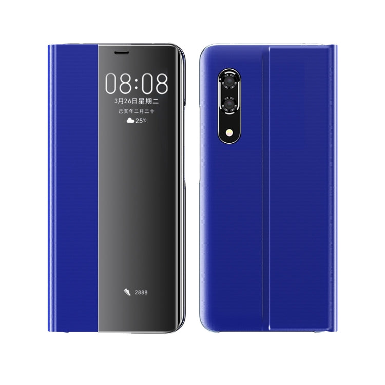 For Huawei P30 Side Window Display Comes With Hibernation/Bracket Function Plain Cloth Without Flip To Answer The Phone Case